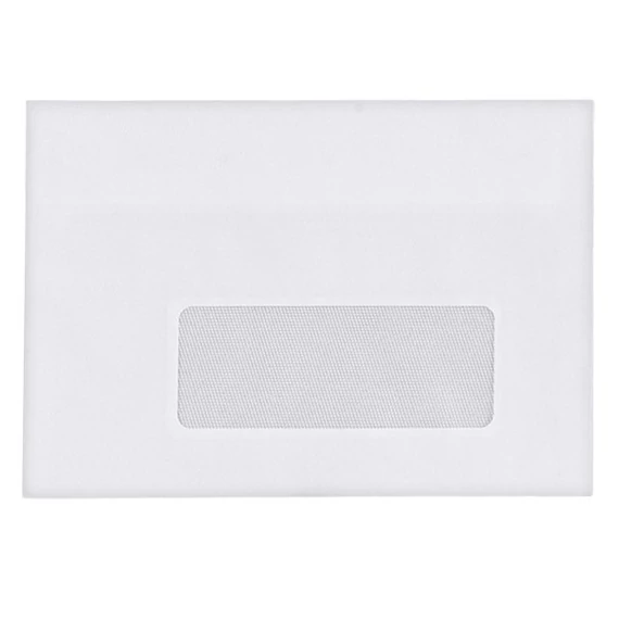 Boríték GPV LC/6 öntapadós bélésnyomott 114x162mm jobb ablakos 35x90mm J28A20 1000db/doboz