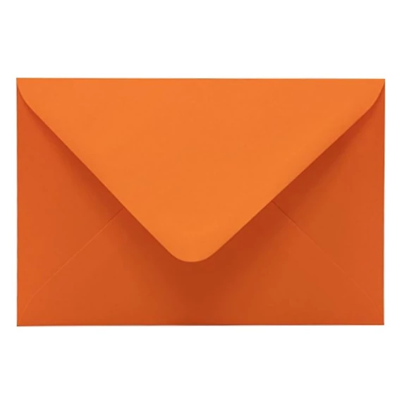 Boríték színes KASKAD LC/6 enyvezett 114x162mm 48 narancs 50db/csomag
