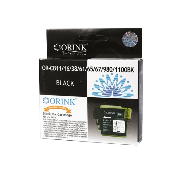 Brother CB11/LC980/LC1100XL tintapatron black (utángyártott Orink)