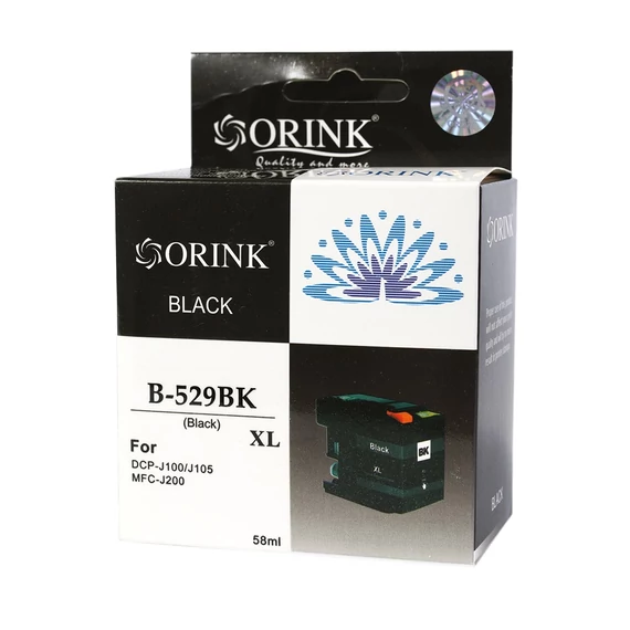 Brother LC529XL tintapatron black (utángyártott Orink)