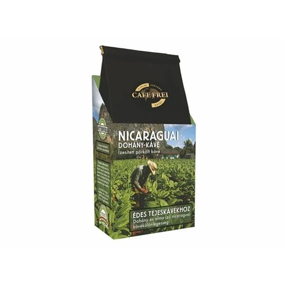 Kávé, pörkölt, szemes, 125 g, CAFE FREI "Nicaraguai dohány"