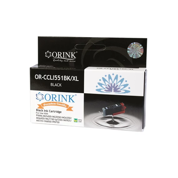 Canon CLI551XL tintapatron black (utángyártott Orink)