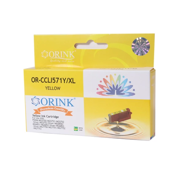 Canon CLI571XL tintapatron yellow (utángyártott Orink)