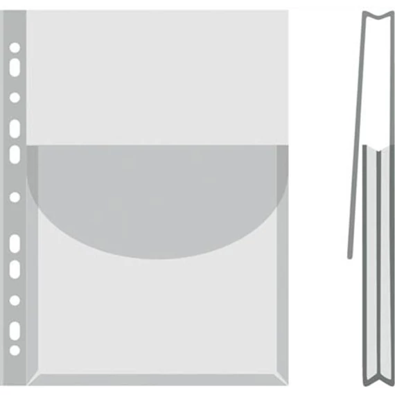 Katalógustartó genotherm, lefűzhető, A4, 170mikron, víztiszta, 27mm, DONAU, 12db/cs