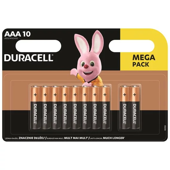 Elem, AAA mikro, 10 db, DURACELL "Basic"