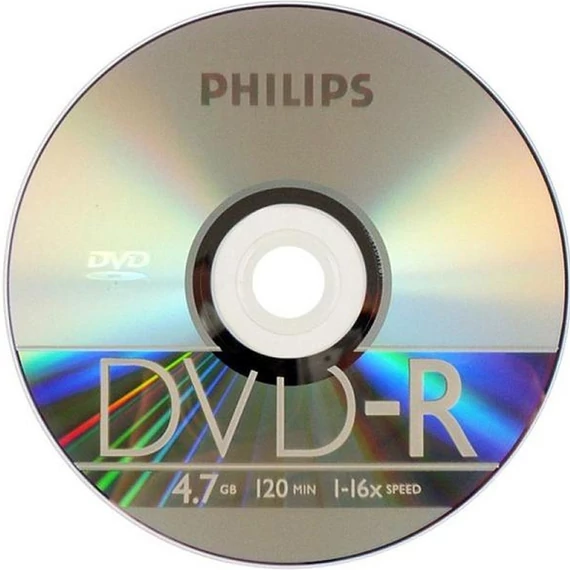 Philips DVD-R 4,7 GB 16x slim tokos DVD lemez