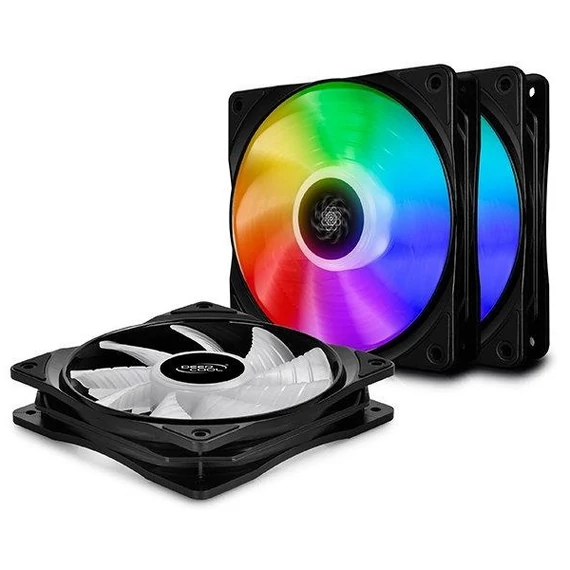 DeepCool Cooler 12cm - CF120 (3 IN 1) (27dB; max. 95,99 m3/h; 4pin csatlakozó; ház hűtésre,RGB, PWM)