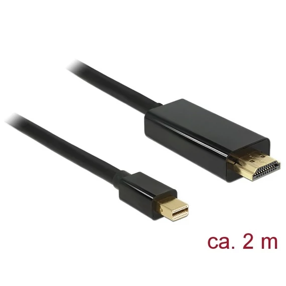 Delock 83699 2 méter High Speed mini Displayport apa > HDMI apa 4K kábel