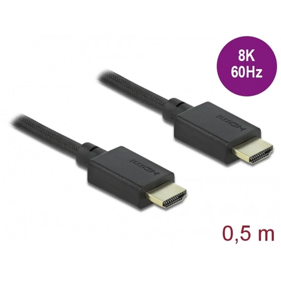 DeLock High Speed HDMI Cable 48 Gbps 8K 60Hz 0,5m