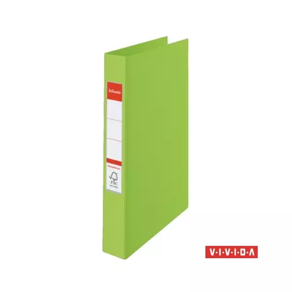 Gyűrűs könyv, 2 gyűrű, 42 mm, A4, PP, ESSELTE "Standard", Vivida zöld