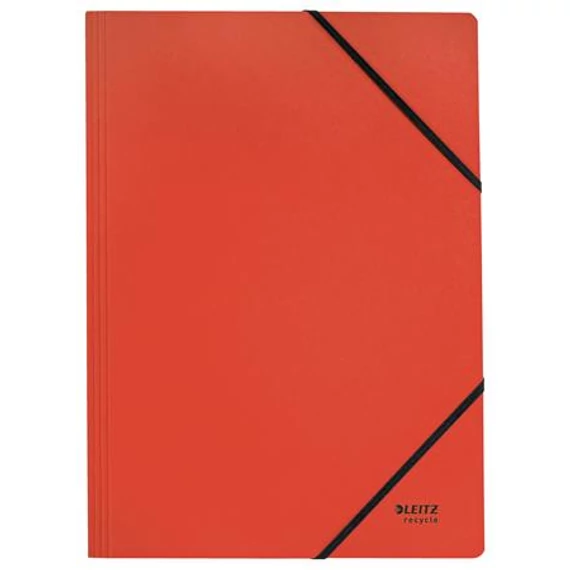 Gumis mappa LEITZ Recycle karton A4 piros