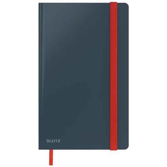 Beíró, A5, vonalas, 80 lap, keményfedeles, LEITZ "Cosy Soft Touch", bársonyszürke