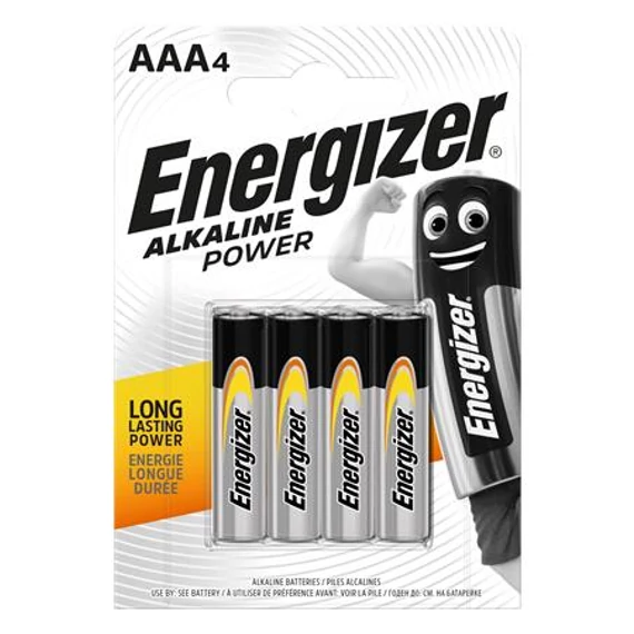 Elem, AAA mikro, 4 db, ENERGIZER "Alkaline Power"