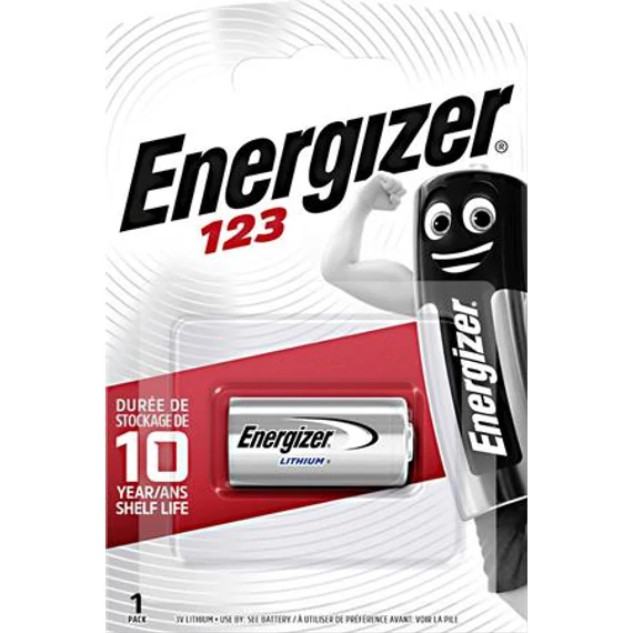 Speciális elem, CR123 fotóelem, 1db, lítium, ENERGIZER