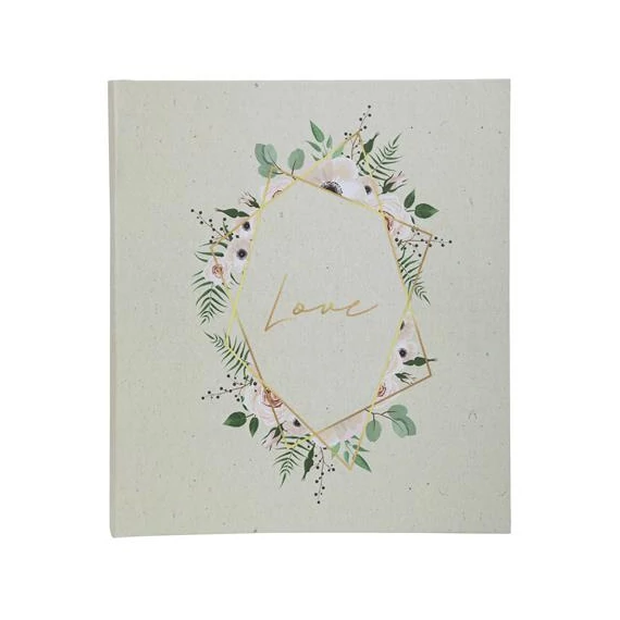 Fotóalbum, csavarozott gerincű, 29x32 cm, 30 lap, EXACOMPTA "CHAMPETRE", fehér