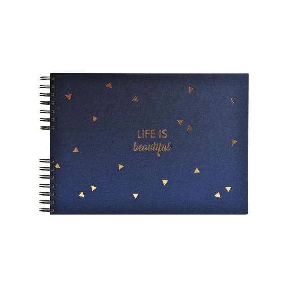 Fotóalbum, spirál, 32x22 cm, 25 lap, EXACOMPTA "Life", kék