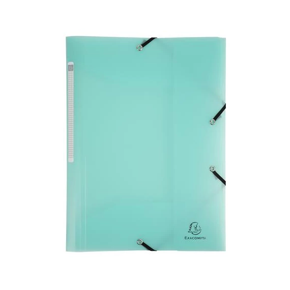 Gumis mappa, PP, A4, EXACOMPTA "Chromaline Pastel", zöld