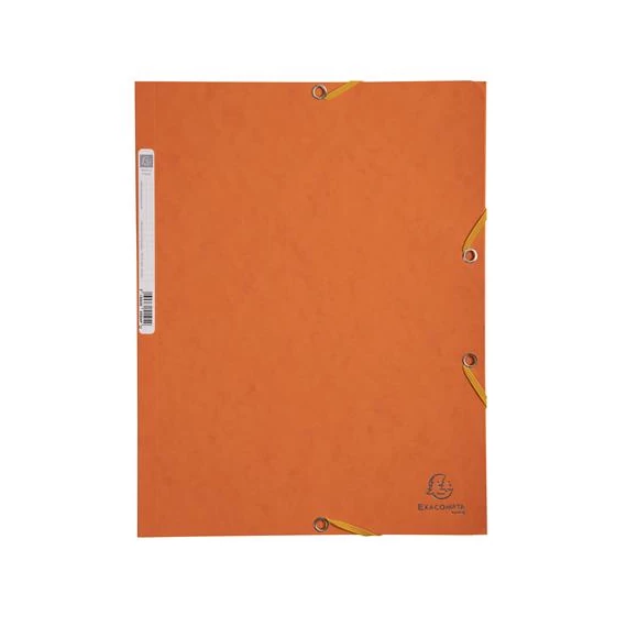 Gumis mappa, prespán, A4, EXACOMPTA, narancs
