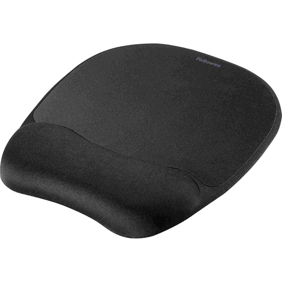 Egéralátét csuklótámasszal, habtöltésű, FELLOWES "Memory Foam", fekete