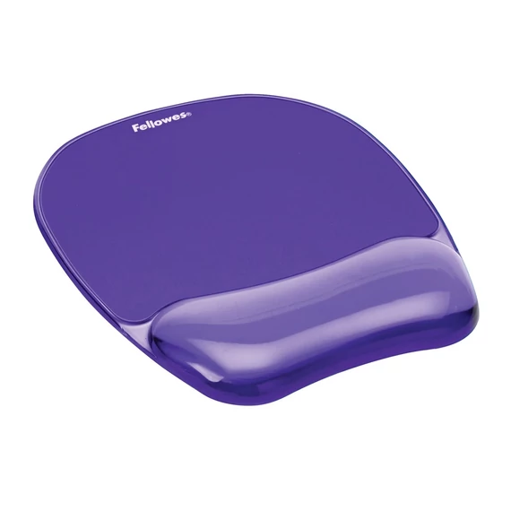 Egéralátét csuklótámasszal, géltöltésű, FELLOWES "Crystal™ Gel", lila