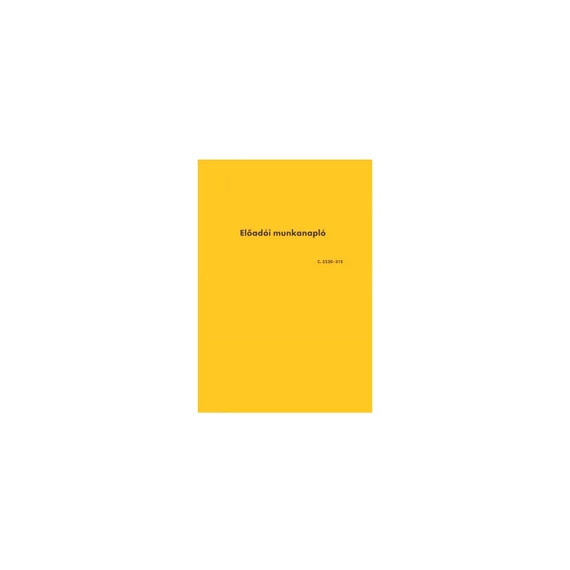 Előadói munkanapló A4, álló 20lapos füzet C.5230-315 Bluering®