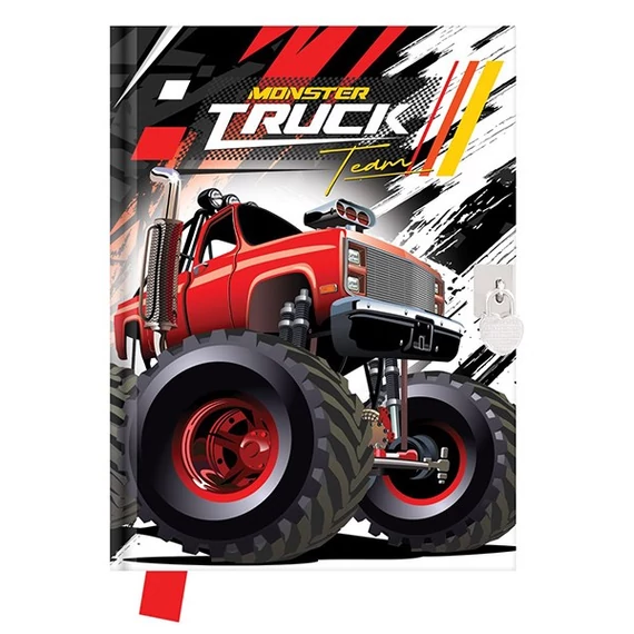 Emlékkönyv JUNIOR Monster Truck Team szív alakú lakattal
