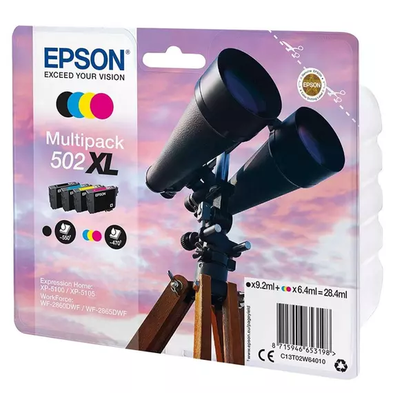Epson 502XL tintapatron BCMY multipack (eredeti)