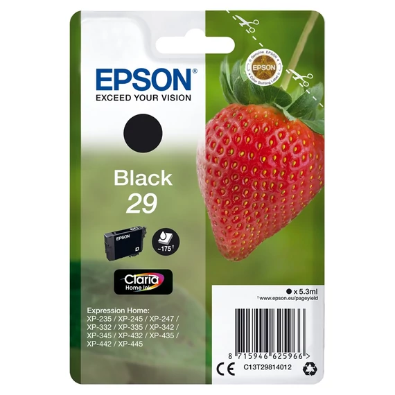 Epson C13T29814012 T2981 No.29 fekete tintapatron (eredeti)