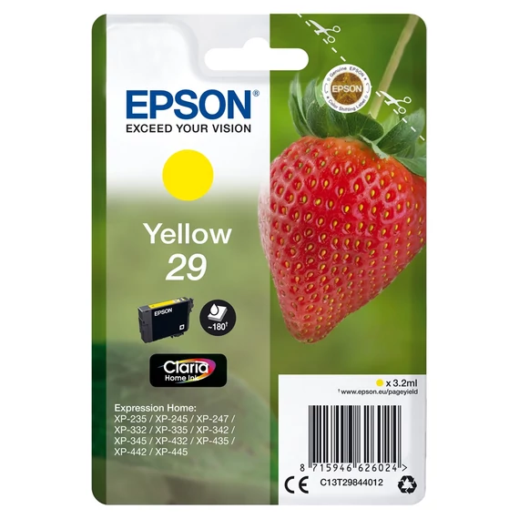 Epson C13T29844012 T2984 29 sárga tintapatron (eredeti)