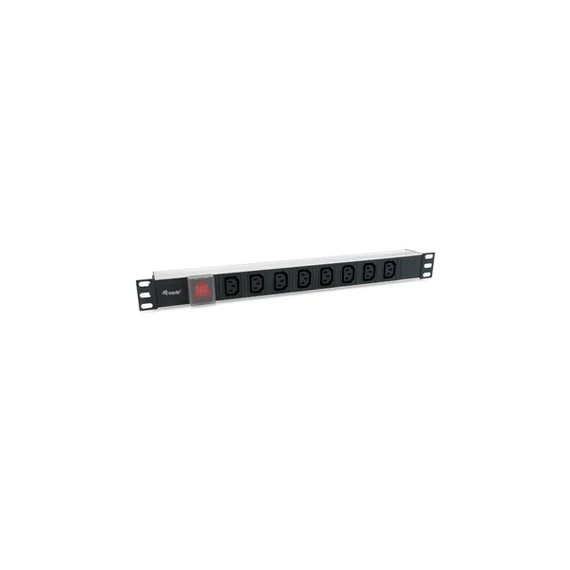Equip Rack Kiegészítő - 333310 (Hálózati elosztó (PDU), 1U(19"), C14, 8 x IEC C13, Max.: 2500W, alumunium, fekete)