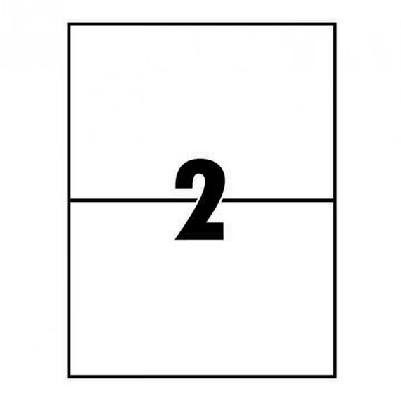 Etikett címke, 210x148mm, 100 lap, 2 címke/lap