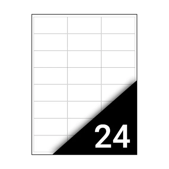 Etikett címke, 70x36mm, 100 lap, 24 címke/lap