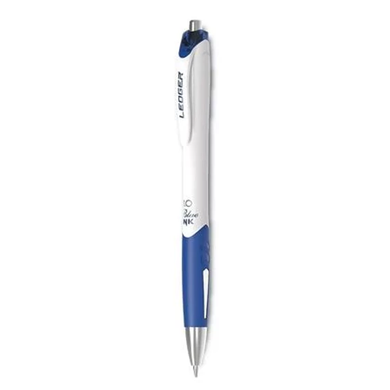 Golyóstoll, 0,5mm, nyomógombos, FLEXOFFICE "Ledger", kék