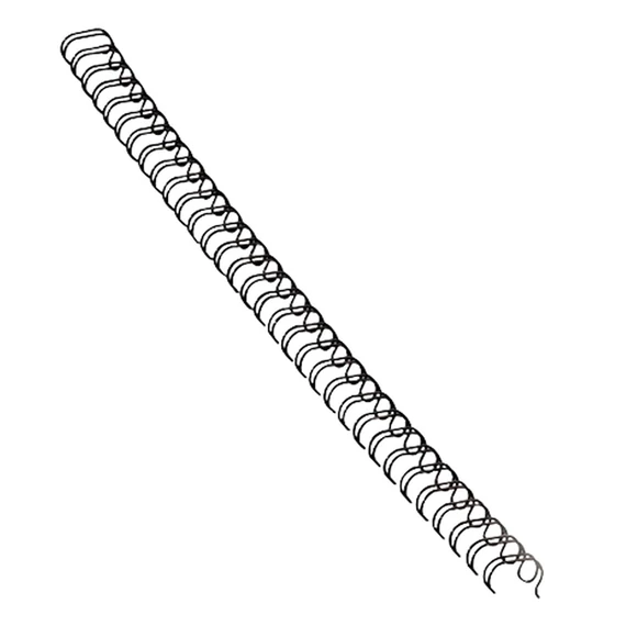 Spirál, fém, 3:1, 8mm, 36-50lap, FELLOWES, fekete, 100db/doboz