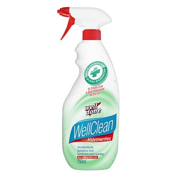 Fertőtlenítőszer WELL DONE Well Clean klórmentes szórófejes 750ml