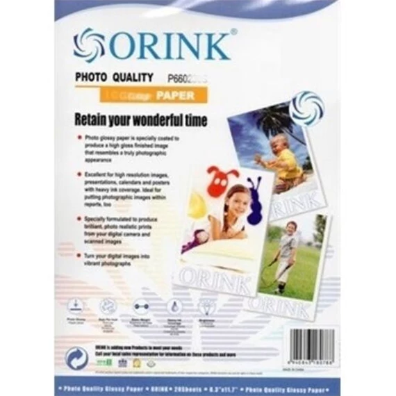 Fotópapír Pp A3, S 180g 20lap fényes Orink (P612180S20)