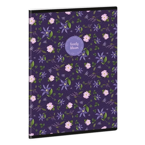Füzet ARS UNA A5 40 lapos extra kapcsos vonalas lovely bloom wild rose