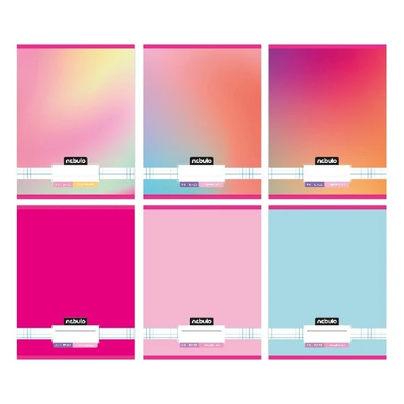 Füzet, A4, kockás, 87-32, Monochrome és Gradient minták I.Nebulo