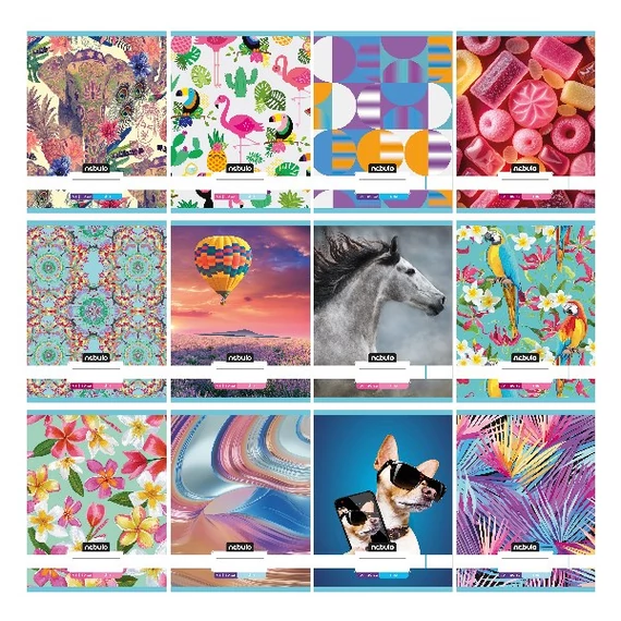 Füzet, A4, sima, 80-32, L-Design minták, Nebulo