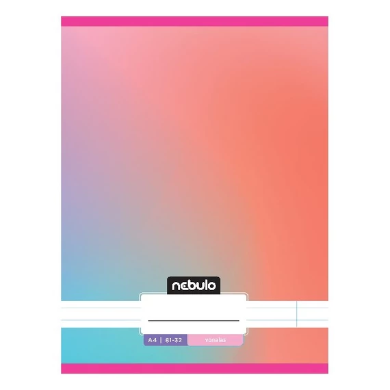 Füzet, A4, vonalas, 81-32, Monochrome és Gradient minták I., 12 db/csomag Nebulo