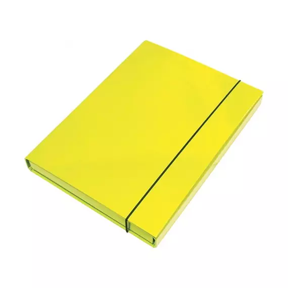 Füzetbox OPTIMA A4 3 cm-es gerinccel sárga