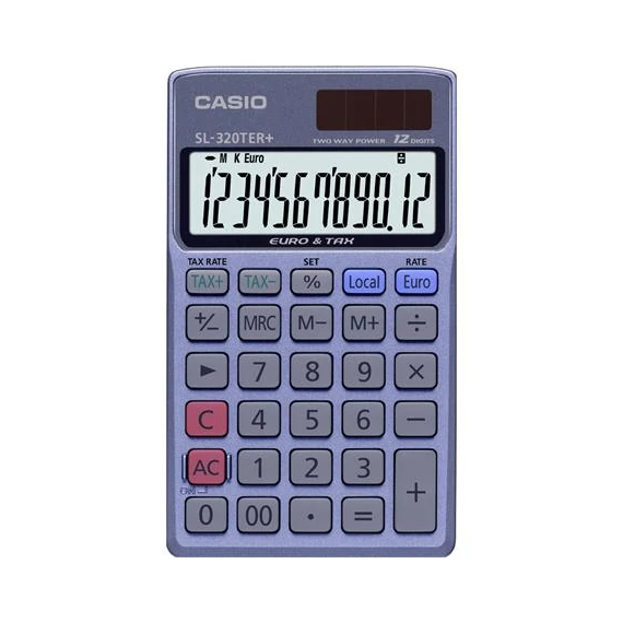 Zsebszámológép, 12 számjegy, CASIO "SL 320 TER+"