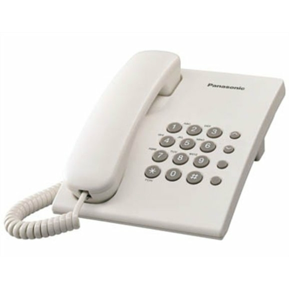 Telefon, vezetékes, PANASONIC "KX-TS500HGW", fehér