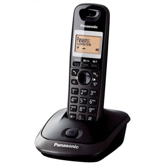 Telefon, vezeték nélküli, PANASONIC "KX-TG2511HGT", fekete