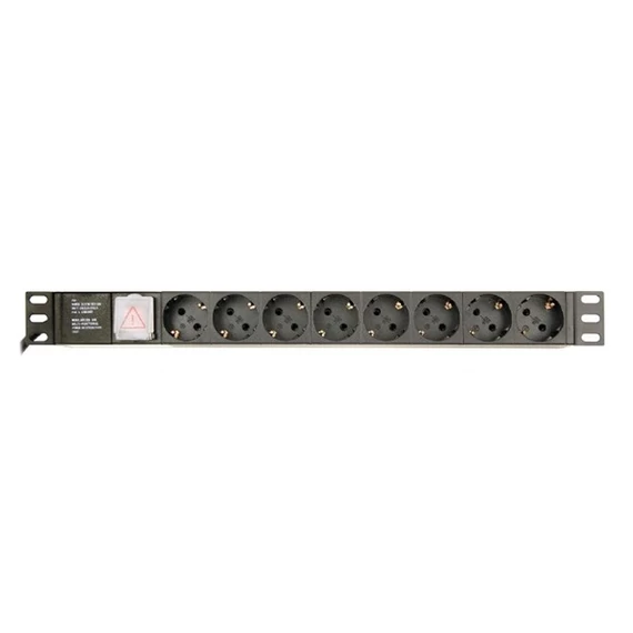 Gembird EG-PDU-014-C14 8 aljzat 3m 1U C14 csatlakozó fekete elosztó