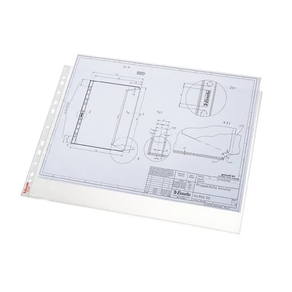 Genotherm, lefűzhető, A3, 85mikron, narancsos felület, fekvő, ESSELTE, 10db/cs