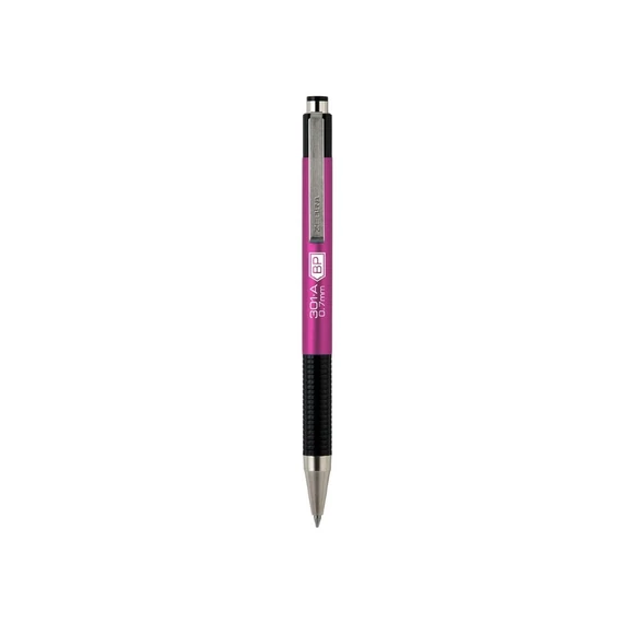 Golyóstoll, 0,24 mm, nyomógombos, rózsaszín tolltest, ZEBRA "F-301 A", kék