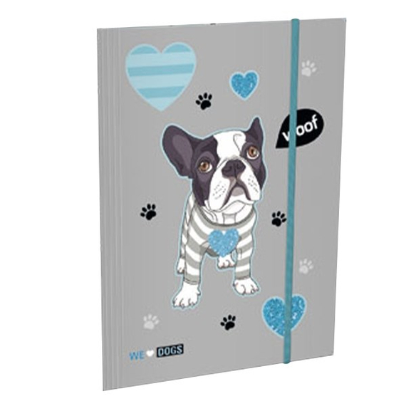 Gumis mappa LIZZY CARD A4 We Love Dogs Woof