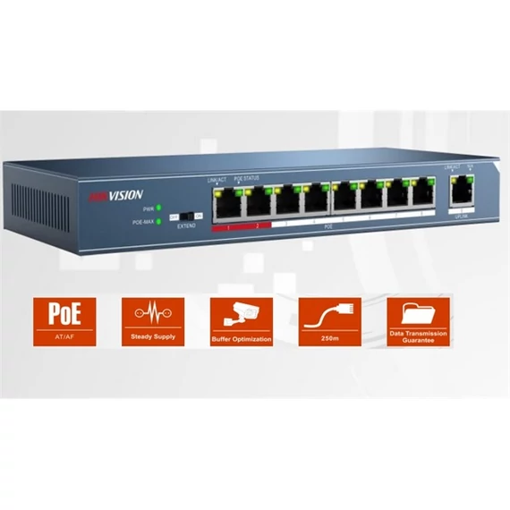 Hikvision DS-3E0109P-E 9 port 100Mbps unmanaged Switch PoE