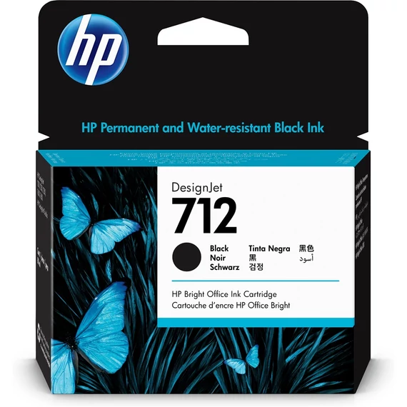 HP 3ED71A No.712 fekete tintapatron 80ml (eredeti)